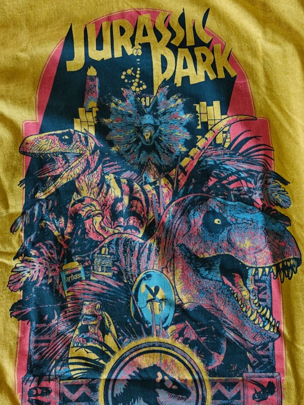 Jurassic Park T-Shirt - Yellow - Size L - Picture 3 of 3